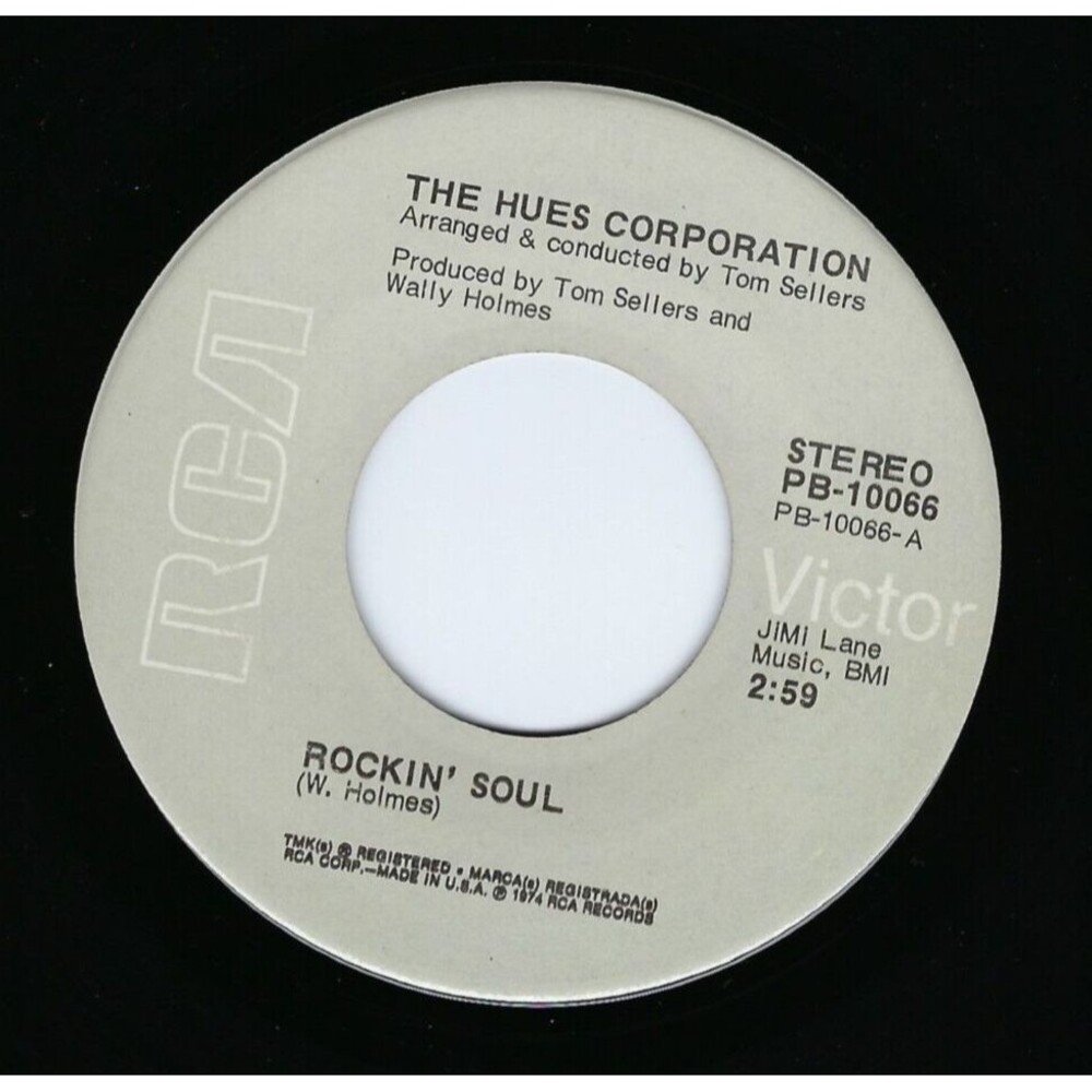Hues Corporation 45 Rockin' Soul / Go To The Poet on RCA Victor EX Soul